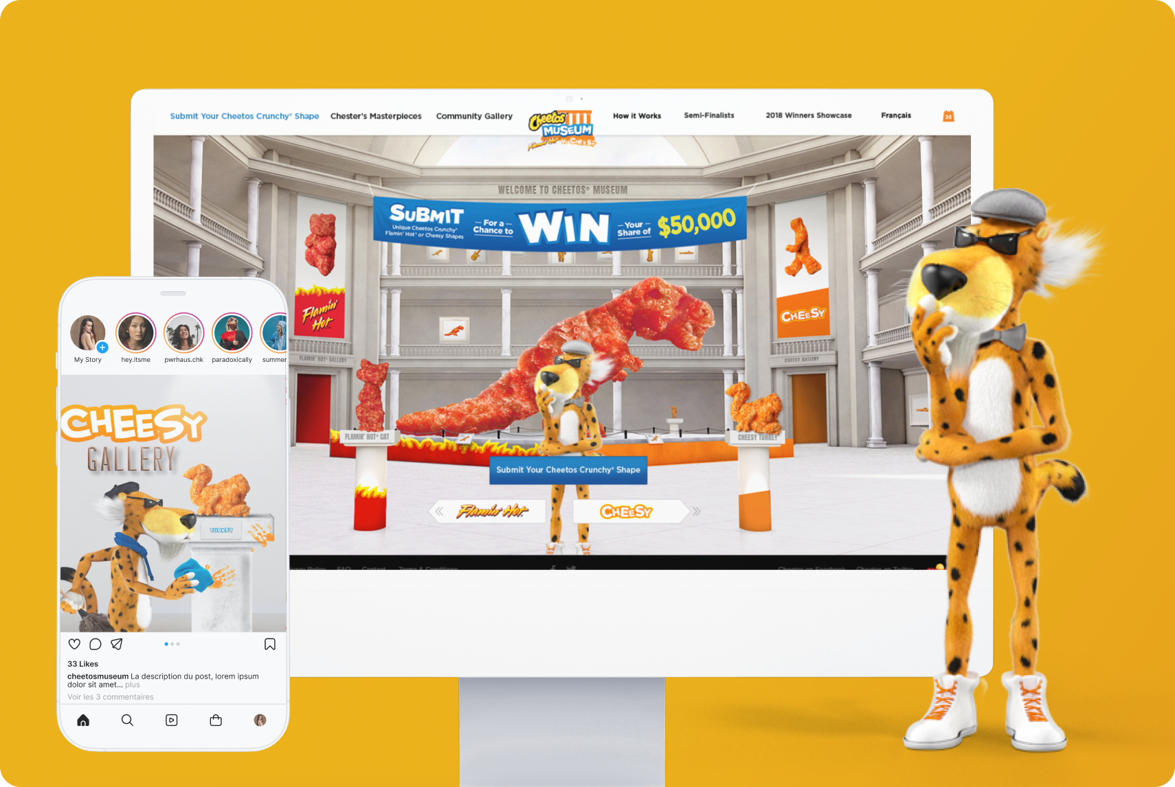 Cheetos Museum contest microsite